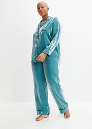 Pyjamas i satin med glanseffekt, bonprix