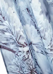 Gardinlängd med återvunnen polyester och vintrigt motiv (1-pack), bonprix