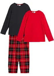 Barnpyjamas (3 delar), ekologisk bomull, bonprix