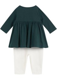 Långärmad klänning + leggings i ekologisk bomull för bebisar (2 delar), bpc bonprix collection