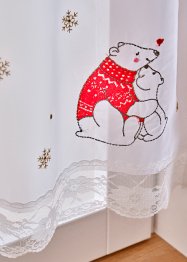 Cafégardin med broderade isbjörnar, bpc living bonprix collection