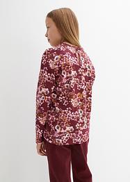 Blommönstrad långärmad T-shirt för flickor (2-opack), bpc bonprix collection