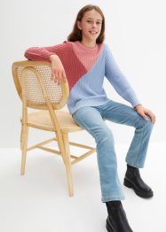 Stickad tröja med colour blocking-look för barn, bpc bonprix collection