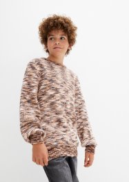 Stickad tröja med melange-look för barn, bpc bonprix collection