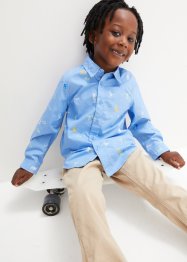 Långärmad mönstrad barnskjorta, smal passform, bpc bonprix collection