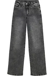 Wide Leg Jeans, High Waist med nitar, bonprix