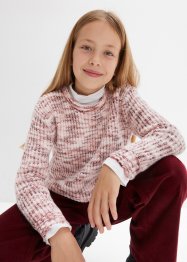 Stickad tröja med  melange-look för barn, bpc bonprix collection