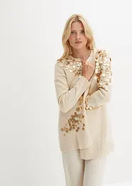 Cardigan med paljetter, bonprix