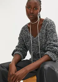 Lång tröja med lurex, bonprix