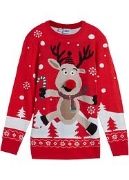 Stickad barntröja med julmotiv, bpc bonprix collection