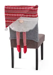 Stolsöverdrag med tomtenisse (2-pack), bonprix