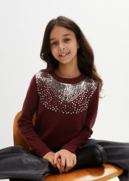 Stickad tröja med paljetter för barn, bpc bonprix collection