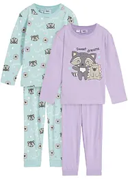 Barnpyjamas (4 delar), ekologisk bomull, bonprix