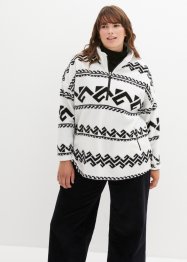 Sweatshirt i fleecetröja med krage och dragkedja, bpc bonprix collection