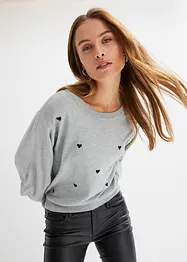 Finstickad tröja av viskosmix, bonprix