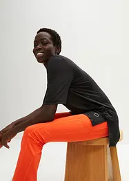 Snabbtorkande sportig lång t-shirt med mesh, bonprix