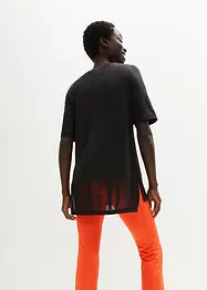 Snabbtorkande sportig lång t-shirt med mesh, bonprix