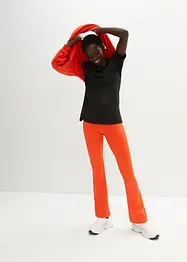 Snabbtorkande sportig lång t-shirt med mesh, bonprix