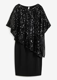 Cold shoulder-klänning med paljetter, BODYFLIRT boutique