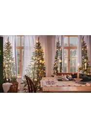 Gardinlängd med julgranstryck och LED-belysning, bpc living bonprix collection