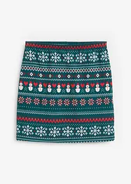 Lusemönstrad minikjol i elastisk bomullsmix, bonprix