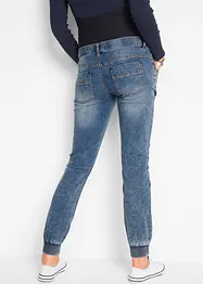 Mammajoggers i denim av ekologisk bomull, bonprix