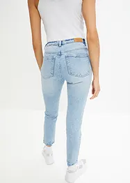 Korta stretchjeans med medelhög midja, smal passform, bonprix