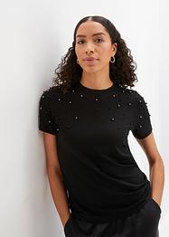 T-shirt med pärlapplikation, BODYFLIRT