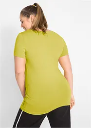 Lång topp med texttryck (2-pack), bonprix