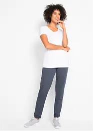 Lång topp med texttryck (2-pack), bonprix