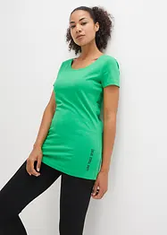 Lång topp med texttryck (2-pack), bonprix