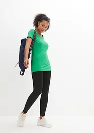 Lång topp med texttryck (2-pack), bonprix