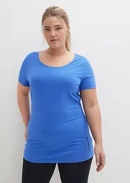 Lång topp med texttryck (2-pack), bonprix