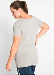 Lång topp med texttryck (2-pack), bonprix