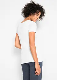 Lång topp med texttryck (2-pack), bonprix