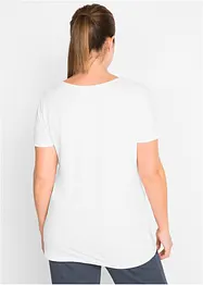 Lång topp med texttryck (2-pack), bonprix