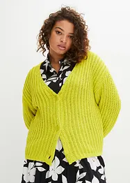 Grovstickad cardigan, croppad, bonprix