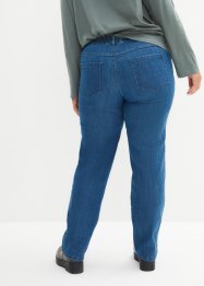 Långa jeans med medelhög midja, raka ben (2-pack), bpc bonprix collection