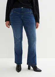 Stretchiga bootcutjeans med medelhög midja, bonprix