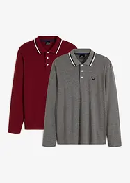 Pikétröja av ekologisk bomull (2-pack), bonprix