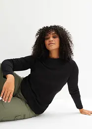 Långärmad topp i ekologisk bomull, bonprix