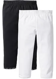 Caprileggings med ekologisk bomull för barn (2-pack), bonprix