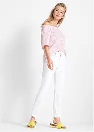 Mom Jeans Mid Waist, långa ben, bonprix