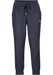 Trikåbyxa med jeanslook, 7/8-längd, bonprix