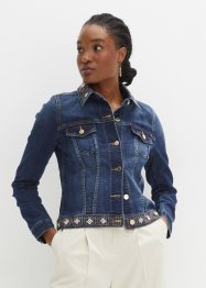 Jeansjacka med strassdetaljer, BODYFLIRT boutique