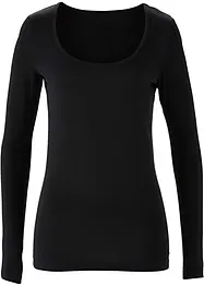 Figurnära topp med långa ärmar, bonprix