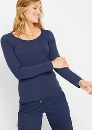 Figurnära topp med långa ärmar, bonprix