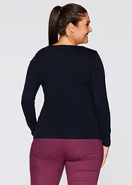 Figurnära topp med långa ärmar, bonprix