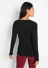 Figurnära topp med långa ärmar, bonprix