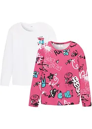 Boxy topp i ekologisk bomull (2-pack), bonprix